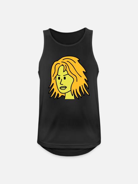 Angry Woman Face - Men's Breathable Tank Top - black