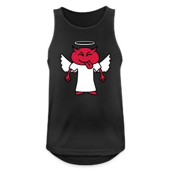 Cheeky Devil Angel - Men's Breathable Tank Top - black - Front - Nick (188cm)