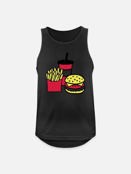 Fast food - Männer Tank Top atmungsaktiv - Schwarz
