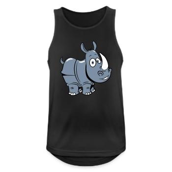 rhinocéros doux - Débardeur respirant Homme - noir - Devant - Nick (188cm)