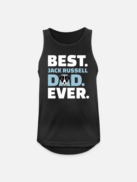 Jack Russell - Männer Tank Top atmungsaktiv - Schwarz