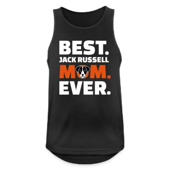 Jack Russell - Männer Tank Top atmungsaktiv - Schwarz - Vorne - Nick (188cm)