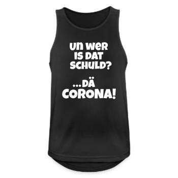Karneval 2022 - Männer Tank Top atmungsaktiv - Schwarz - Vorne - Nick (188cm)