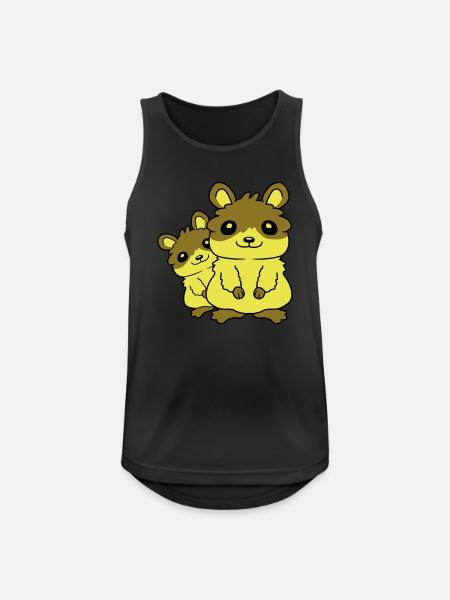 Hamster family small child - Men's Breathable Tank Top - black