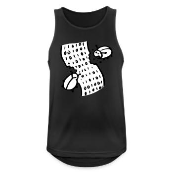 code bugs software - Débardeur respirant Homme - noir - Devant - Nick (188cm)