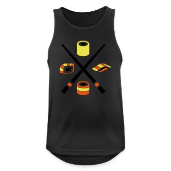 sushi - Débardeur respirant Homme - noir - Devant - Nick (188cm)