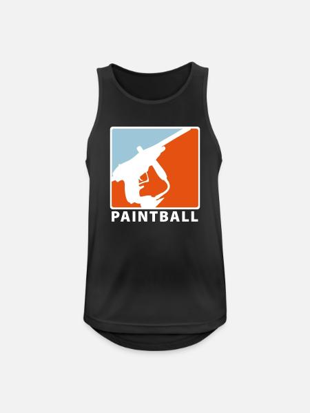 PAINTBALL - Männer Tank Top atmungsaktiv - Schwarz