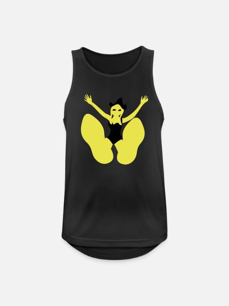 Pin up with big feet - Men's Breathable Tank Top - black