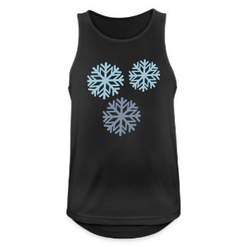 snowflake 2 - Men's Breathable Tank Top - black - Front - Nick (188cm)