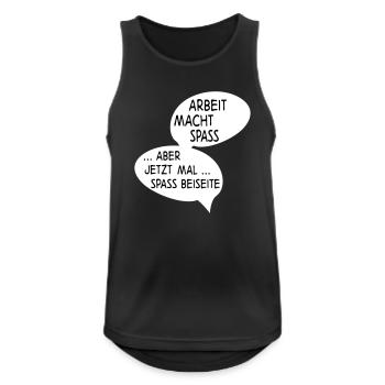 Arbeit - Männer Tank Top atmungsaktiv - Schwarz - Vorne - Nick (188cm)
