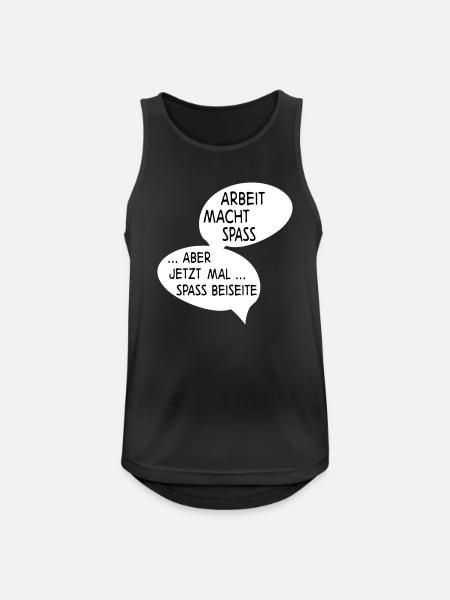 Arbeit - Männer Tank Top atmungsaktiv - Schwarz