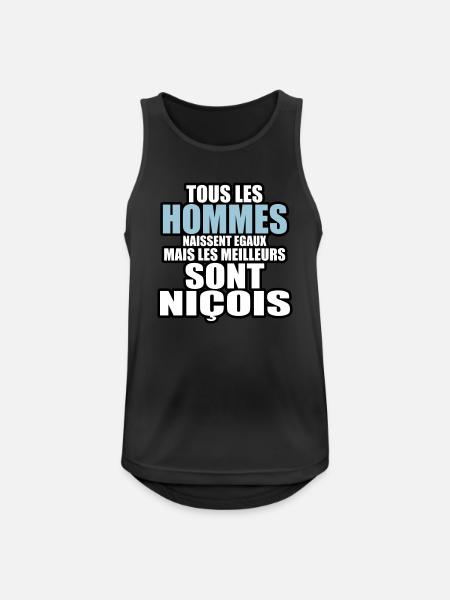 les meilleurs sont niçois - Débardeur respirant Homme - noir