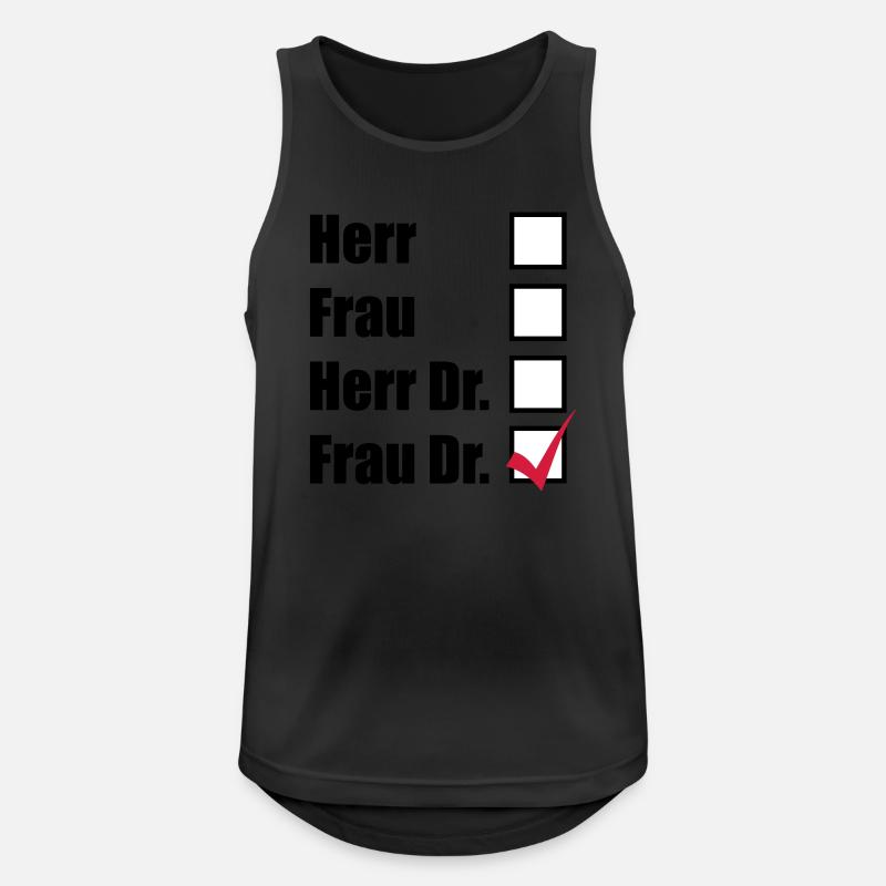 Frau Doktor - Männer Tank Top atmungsaktiv - Schwarz