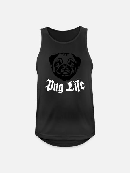 Pug Life - Men's Breathable Tank Top - black
