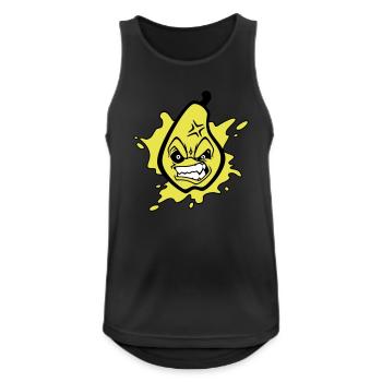 Angry pear - Männer Tank Top atmungsaktiv - Schwarz - Vorne - Nick (188cm)