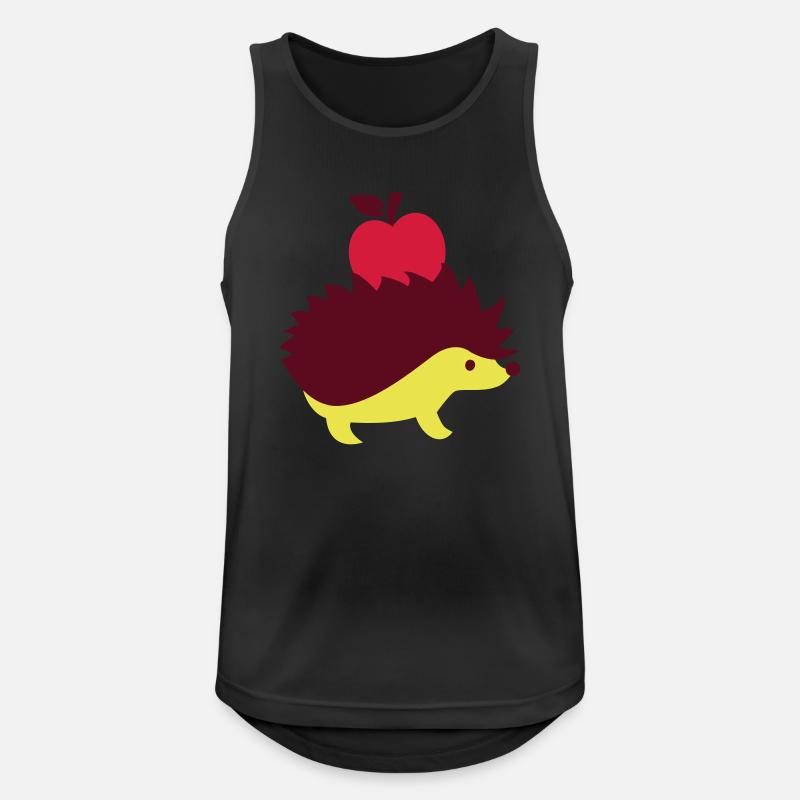Igel - Männer Tank Top atmungsaktiv - Schwarz