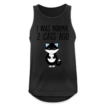 I Was Normal 2 Cats Ago - Débardeur respirant Homme - noir - Devant - Nick (188cm)
