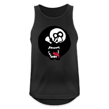 Billardkugel Cartoon Gesicht Zunge Mund - Männer Tank Top atmungsaktiv - Schwarz - Vorne - Nick (188cm)