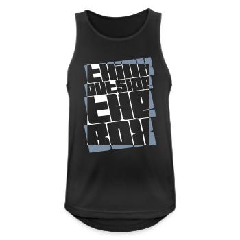 Think outside Wisdom - Men's Breathable Tank Top - black - Front - Nick (188cm)