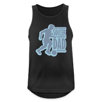 Logo du papa de soccer gagnant - Débardeur respirant Homme - noir - Devant - Nick (188cm)
