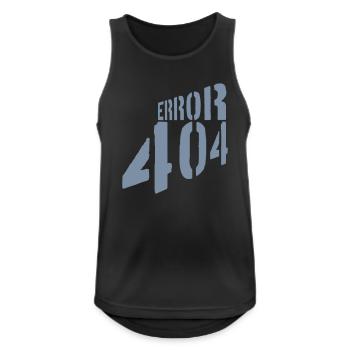 Error 404 Netzwerk verloren - Männer Tank Top atmungsaktiv - Schwarz - Vorne - Nick (188cm)