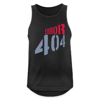 Meldung Error 404 Netzwerk - Männer Tank Top atmungsaktiv - Schwarz - Vorne - Nick (188cm)
