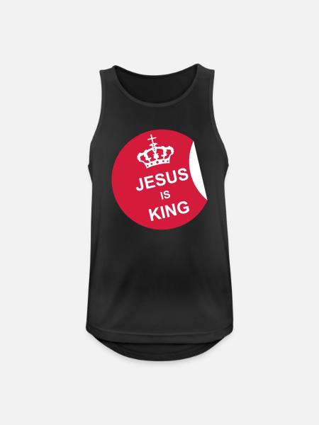 jesus is king quote - Men's Breathable Tank Top - black