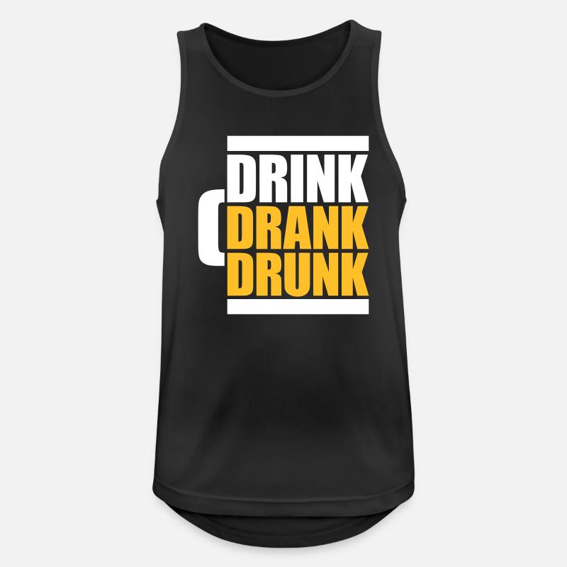 drink drank drunk quote - Men's Breathable Tank Top - black