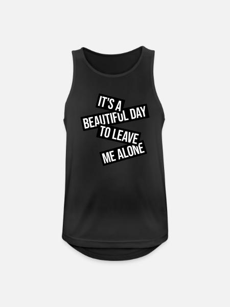 leave me alone day - Men's Breathable Tank Top - black