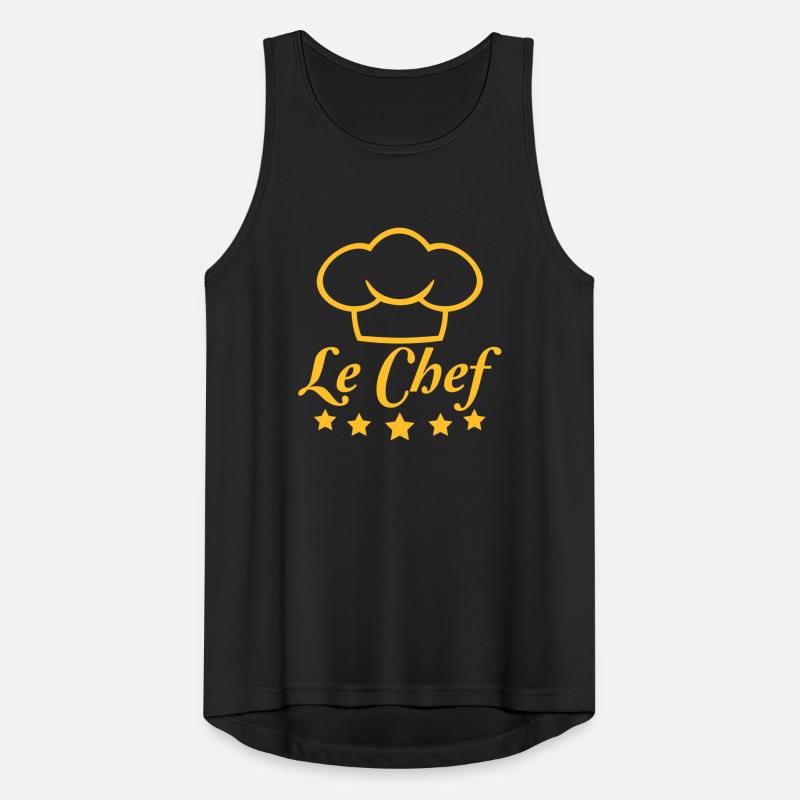 5 star chef's hat Le Chef Kitchen Master Men's Breathable Tank Top