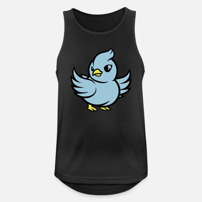 taube comic - Männer Tank Top atmungsaktiv - Schwarz