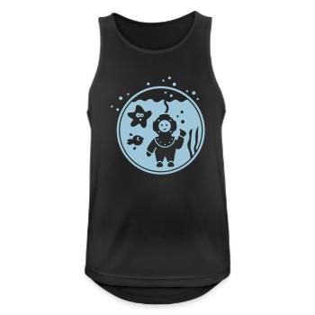 Deep sea - Men's Breathable Tank Top - black - Front - Nick (188cm)