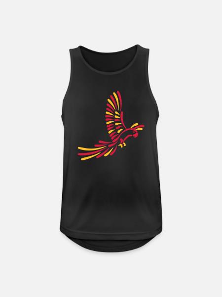 Papagei - Männer Tank Top atmungsaktiv - Schwarz