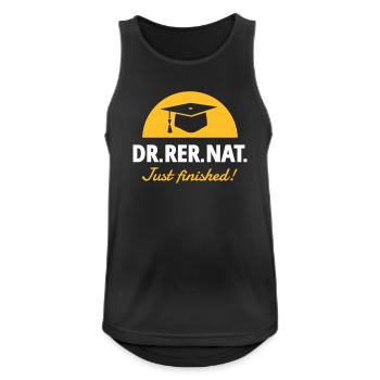 Doktor - Männer Tank Top atmungsaktiv - Schwarz - Vorne - Nick (188cm)