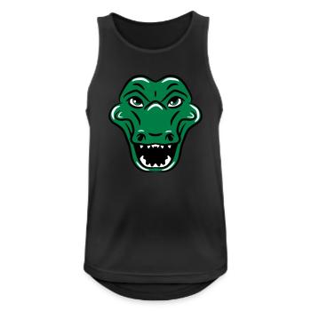 Krokodil witzig doof süss - Männer Tank Top atmungsaktiv - Schwarz - Vorne - Nick (188cm)