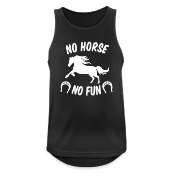 No horse no fun - Men's Breathable Tank Top - black - Front - Nick (188cm)