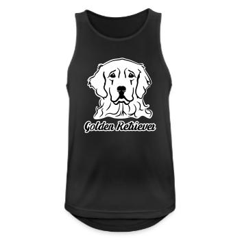 Golden Retriever - Débardeur respirant Homme - noir - Devant - Nick (188cm)