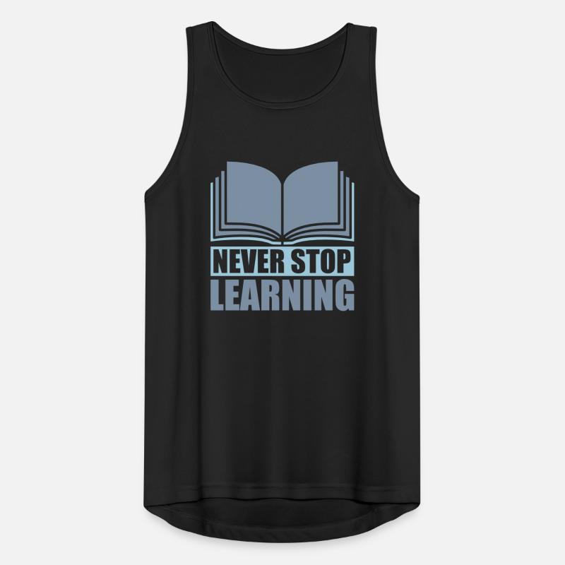 never stop learning quote Men's Breathable Tank Top