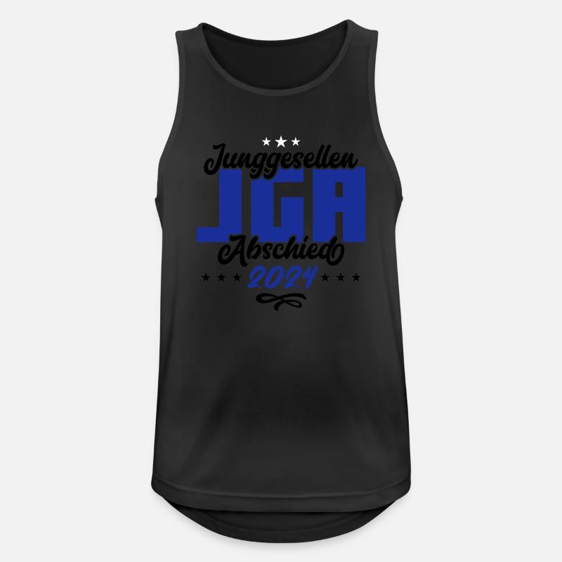 jga junggesellenabschied 2024 - Männer Tank Top atmungsaktiv - Schwarz