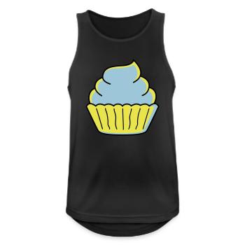 Cupcake - Débardeur respirant Homme - noir - Devant - Nick (188cm)