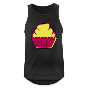 cupcake - Männer Tank Top atmungsaktiv - Schwarz - Vorne - Nick (188cm)
