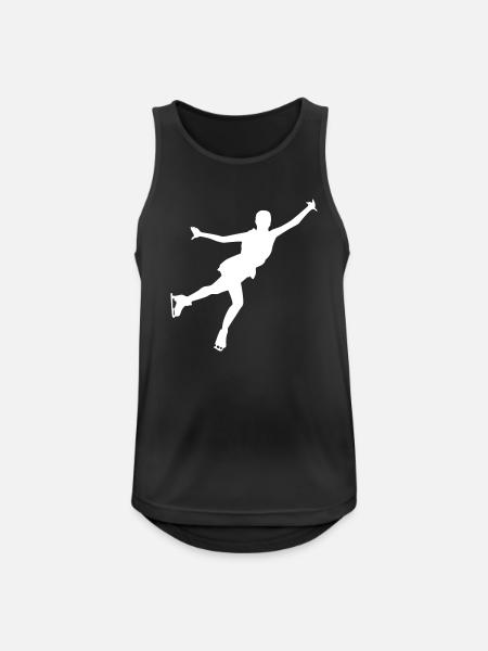 Skøjteløb Silhouette Skøjter - Herre tanktop åndbar - sort