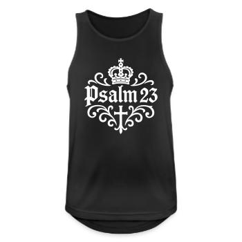 Psalm 23 Christlich - Männer Tank Top atmungsaktiv - Schwarz - Vorne - Nick (188cm)