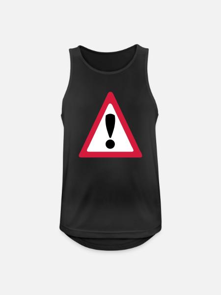 Warning Sign - Men's Breathable Tank Top - black