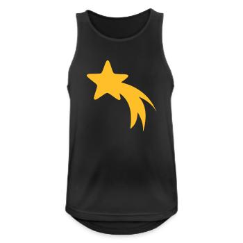 STERNSCHNUPPE - Männer Tank Top atmungsaktiv - Schwarz - Vorne - Nick (188cm)