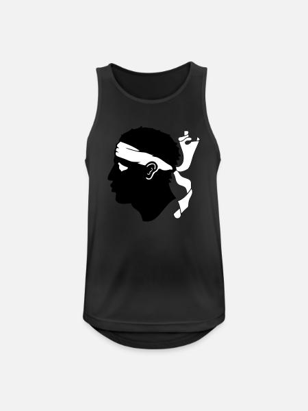 Korsika - Männer Tank Top atmungsaktiv - Schwarz