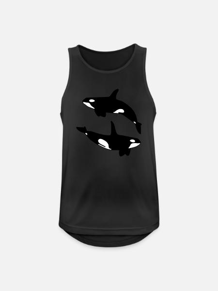 2 Schwertwale - Men's Breathable Tank Top - black