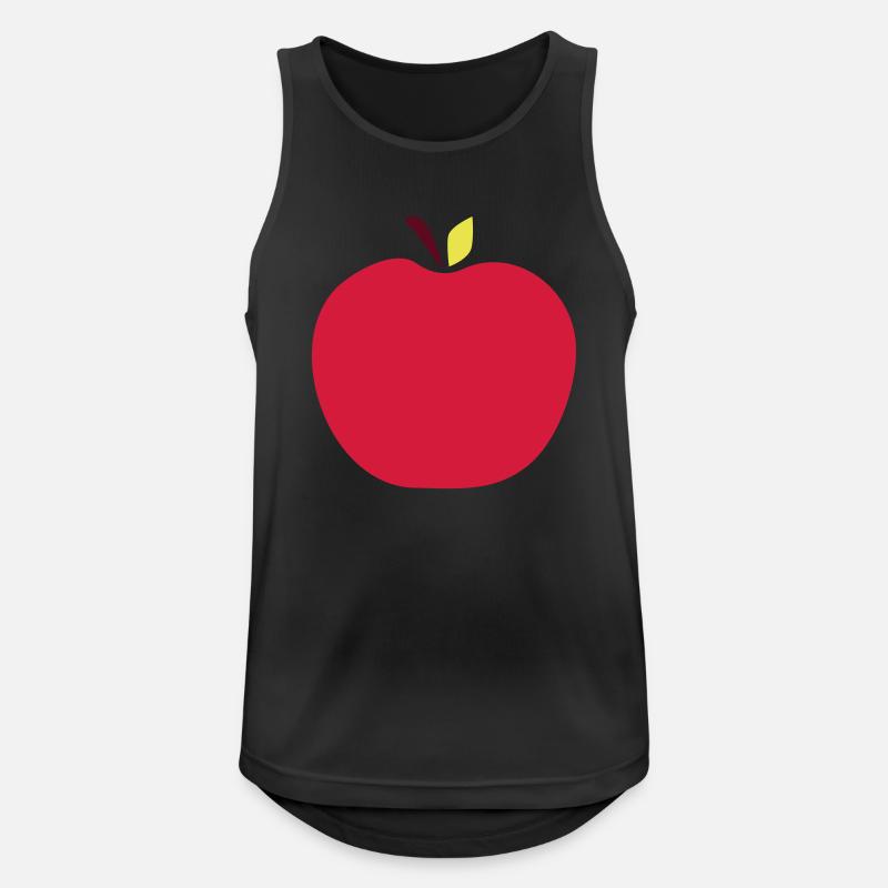 Apfel - Männer Tank Top atmungsaktiv - Schwarz