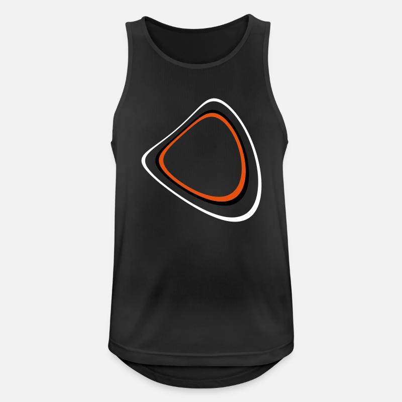Retro Circleage - Männer Tank Top atmungsaktiv - Schwarz