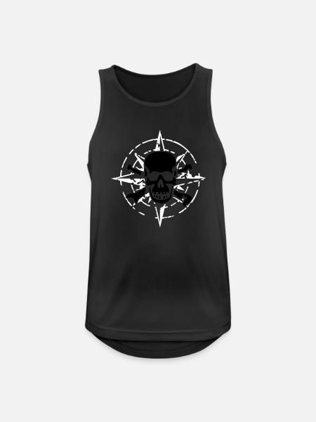 windrose_skull_02_a_2c - Men's Breathable Tank Top - black